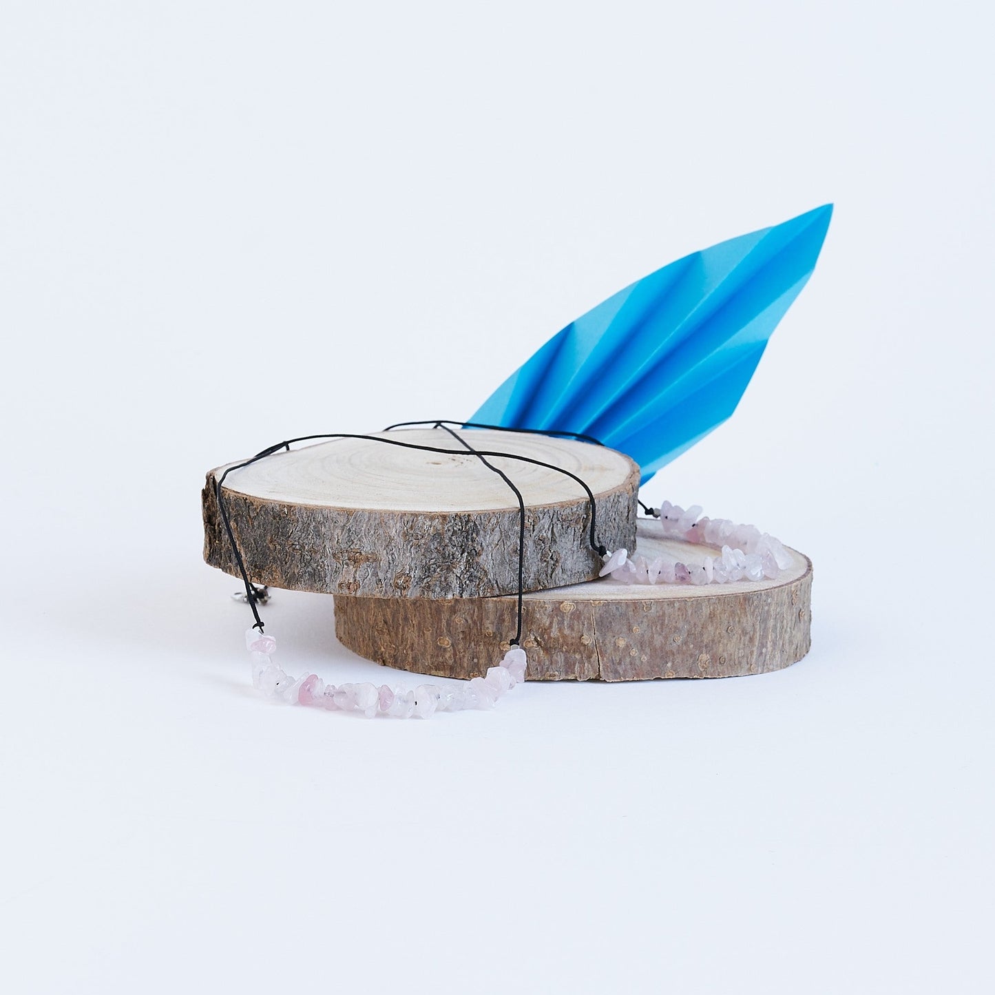 Collar con Cuarzo Rosa, piedra natural - NellayComplements #