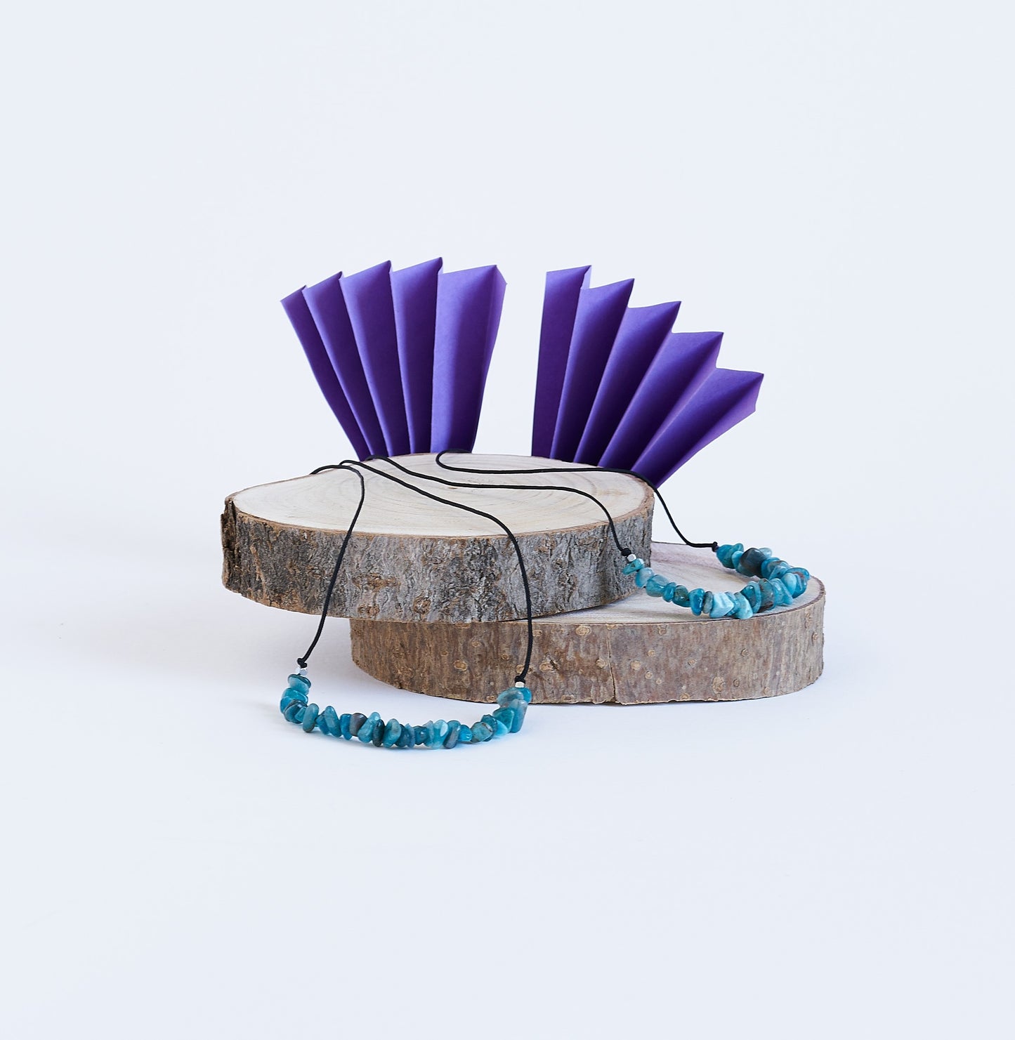 Collar con Apatita azul irregular, piedra natural - NellayComplements #