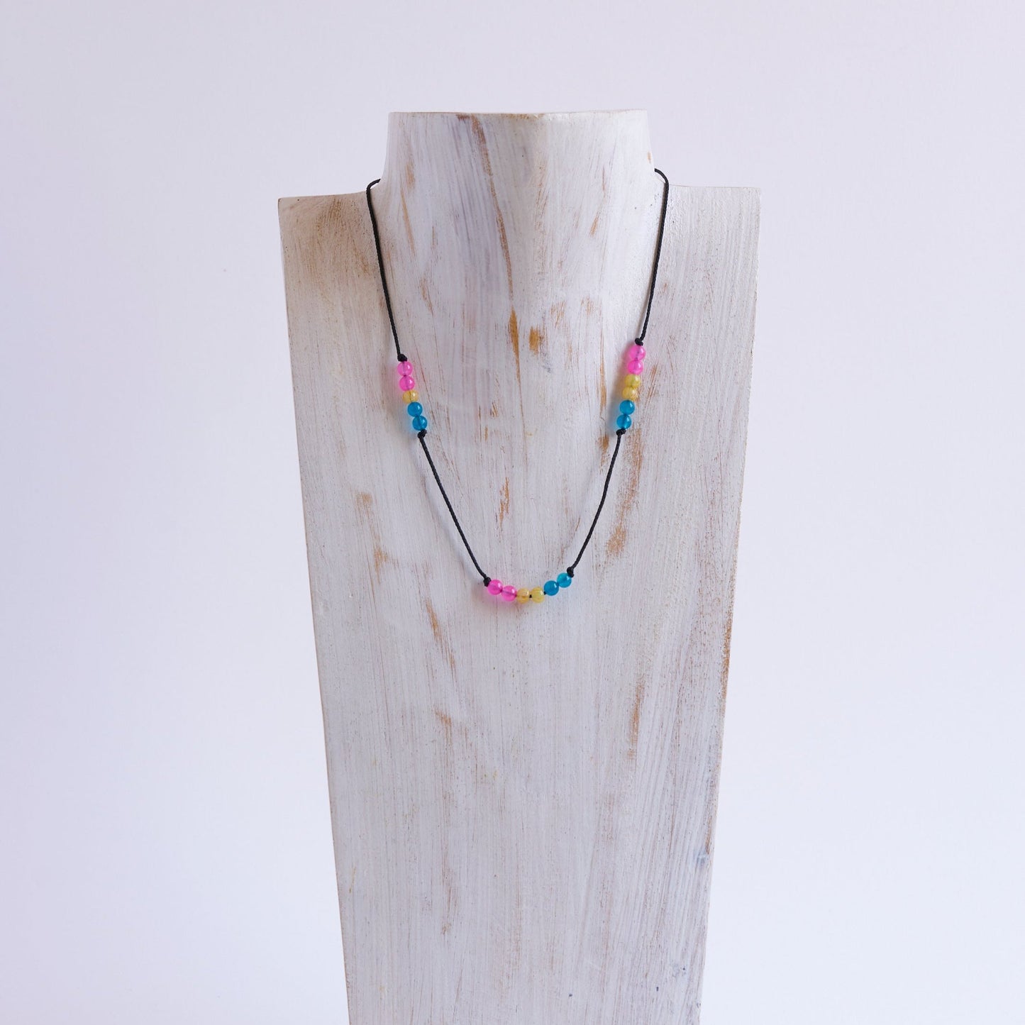 Collar Pansexual Minimalista, Ágata Natural, Único y Original,