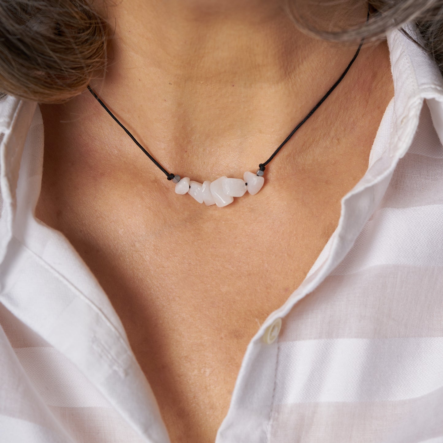 Collar con Piedra de Nacimiento de Junio, collar con Piedra Luna, la piedra de nacimiento de junio.