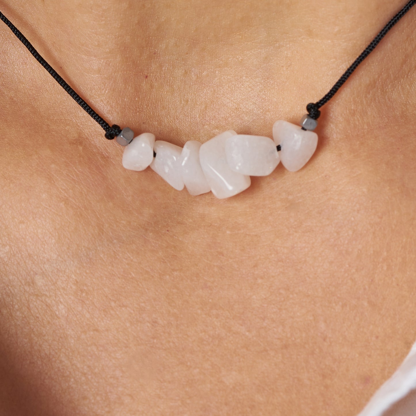 Collar con Piedra de Nacimiento de Junio, collar con Piedra Luna, la piedra de nacimiento de junio.