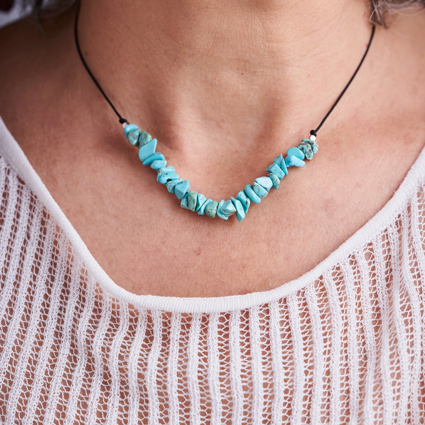 Collar con turquesas, piedra natural - NellayComplements #