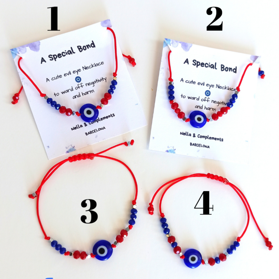 Pulsera de protección con ojo Turco y cristales - NellayComplements #