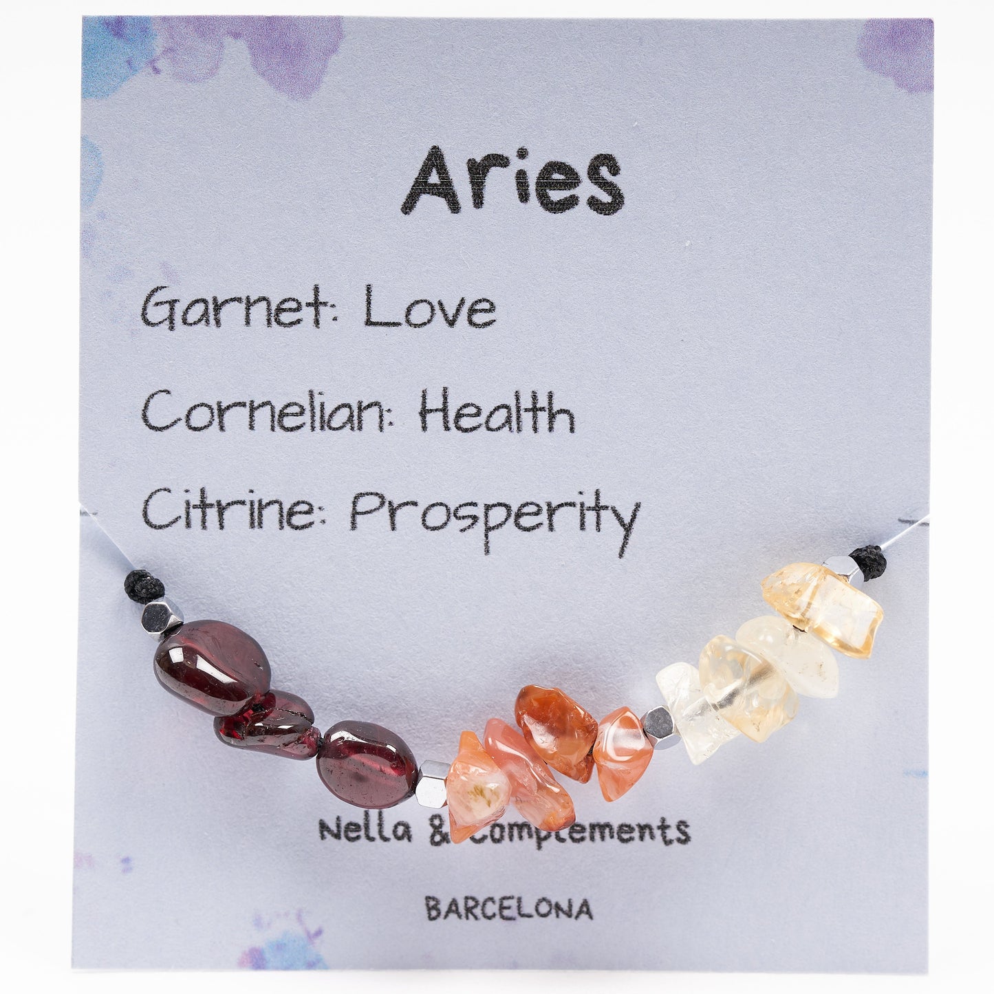 Pulsera piedras del zodíaco Aries. - NellayComplements #