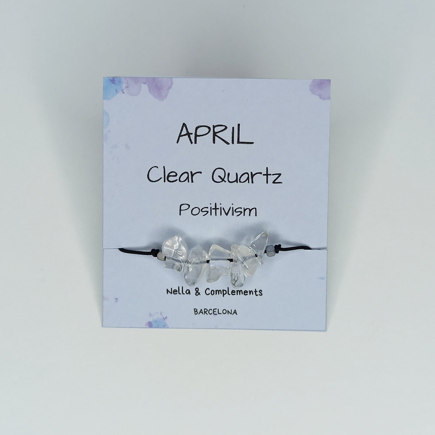 Pulsera con piedras de nacimiento mes de Abril - NellayComplements #