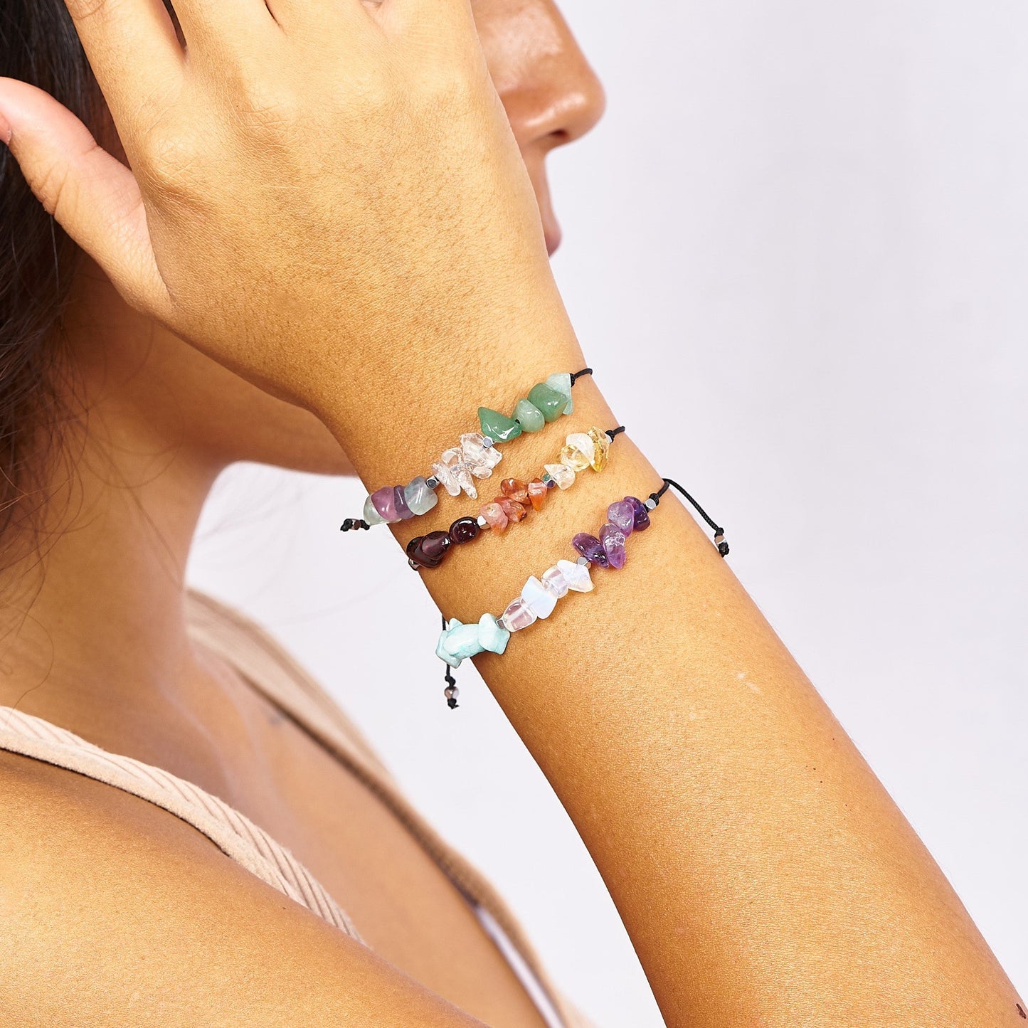 Pulsera piedras del zodíaco Acuario - NellayComplements #