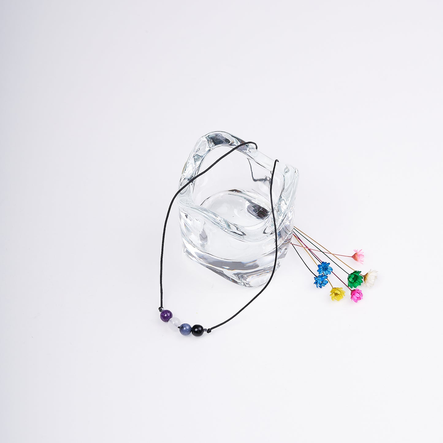 Collar de orgullo asexual, Ágatas naturales - NellayComplements #