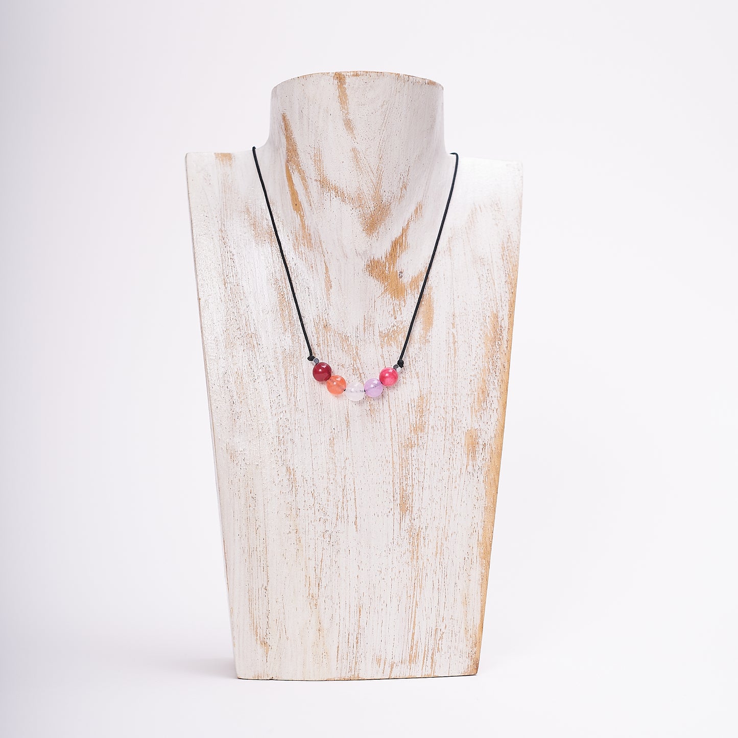 Collar de orgullo Lesbiana con agatas naturales - NellayComplements #