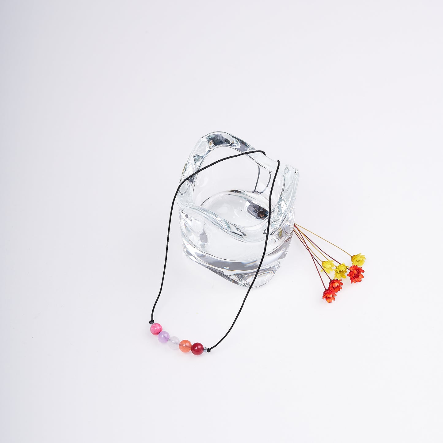 Collar de orgullo Lesbiana con agatas naturales - NellayComplements #
