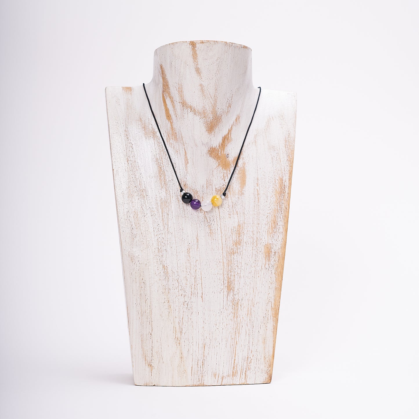 Collar de Orgullo No Binario, agatas naturales - NellayComplements #
