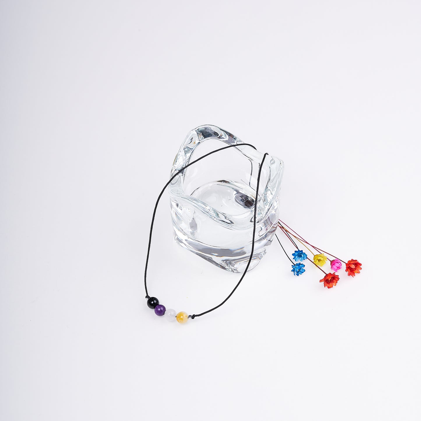Collar de Orgullo No Binario, agatas naturales - NellayComplements #