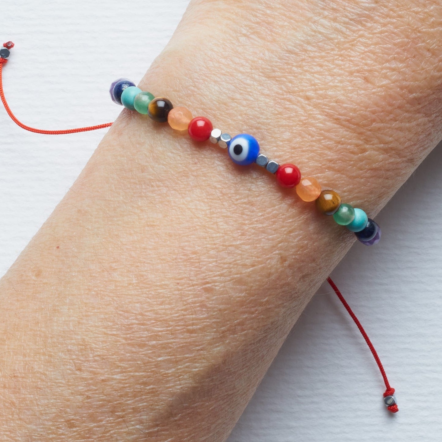 Pulsera 7 chakras y ojo protector - NellayComplements #