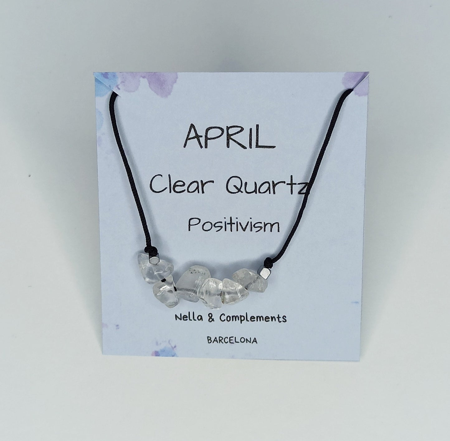 Collar con piedras de nacimiento mes de Abril - NellayComplements #