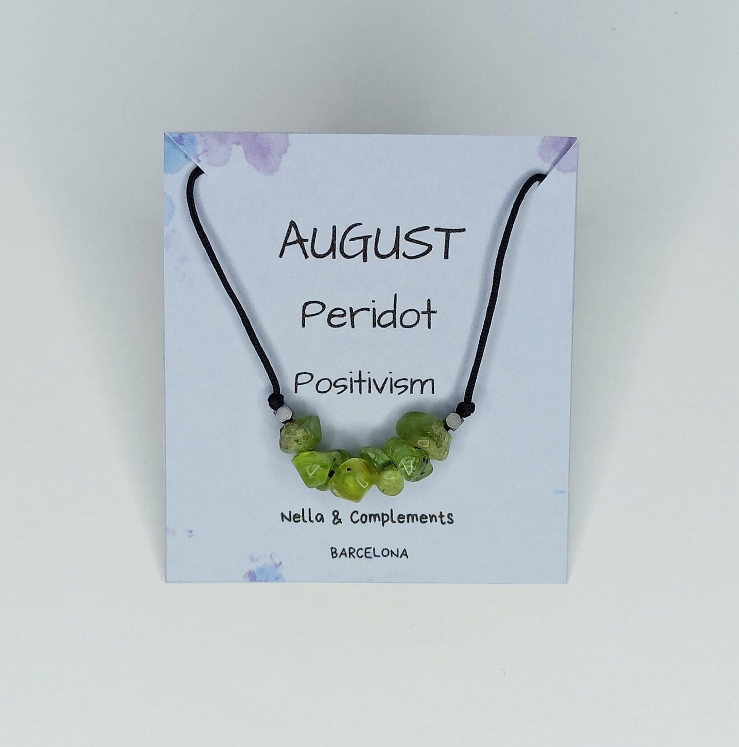 Collar con piedras de nacimiento mes de Agosto. - NellayComplements #
