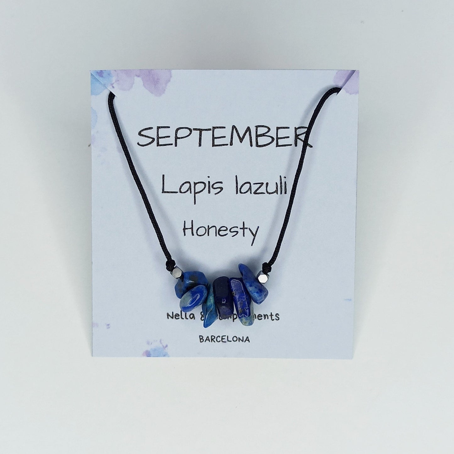 Collar con piedras de nacimiento mes de Septiembre - NellayComplements #
