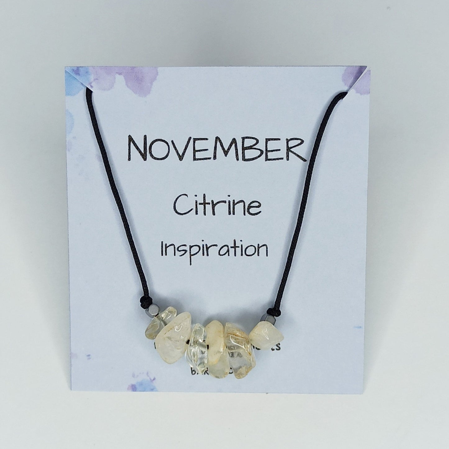 Collar con piedras de nacimiento mes de Noviembre. - NellayComplements #