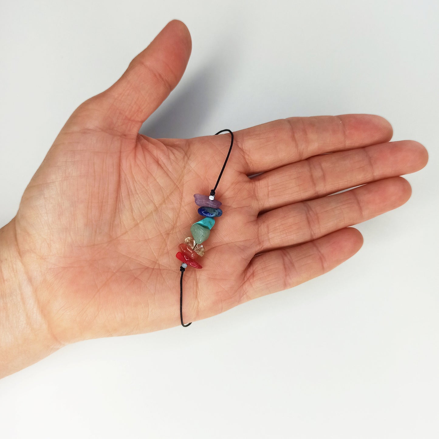 Pulsera 7 chakras con piedras irregulares - NellayComplements #