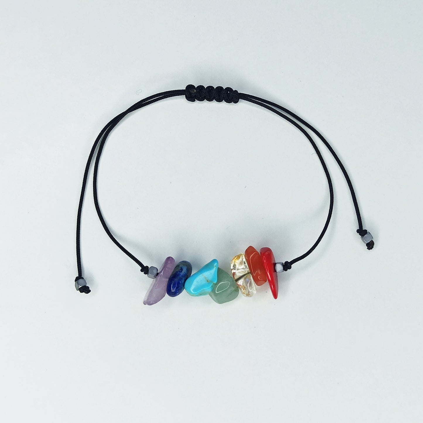 Pulsera 7 chakras con piedras irregulares - NellayComplements #
