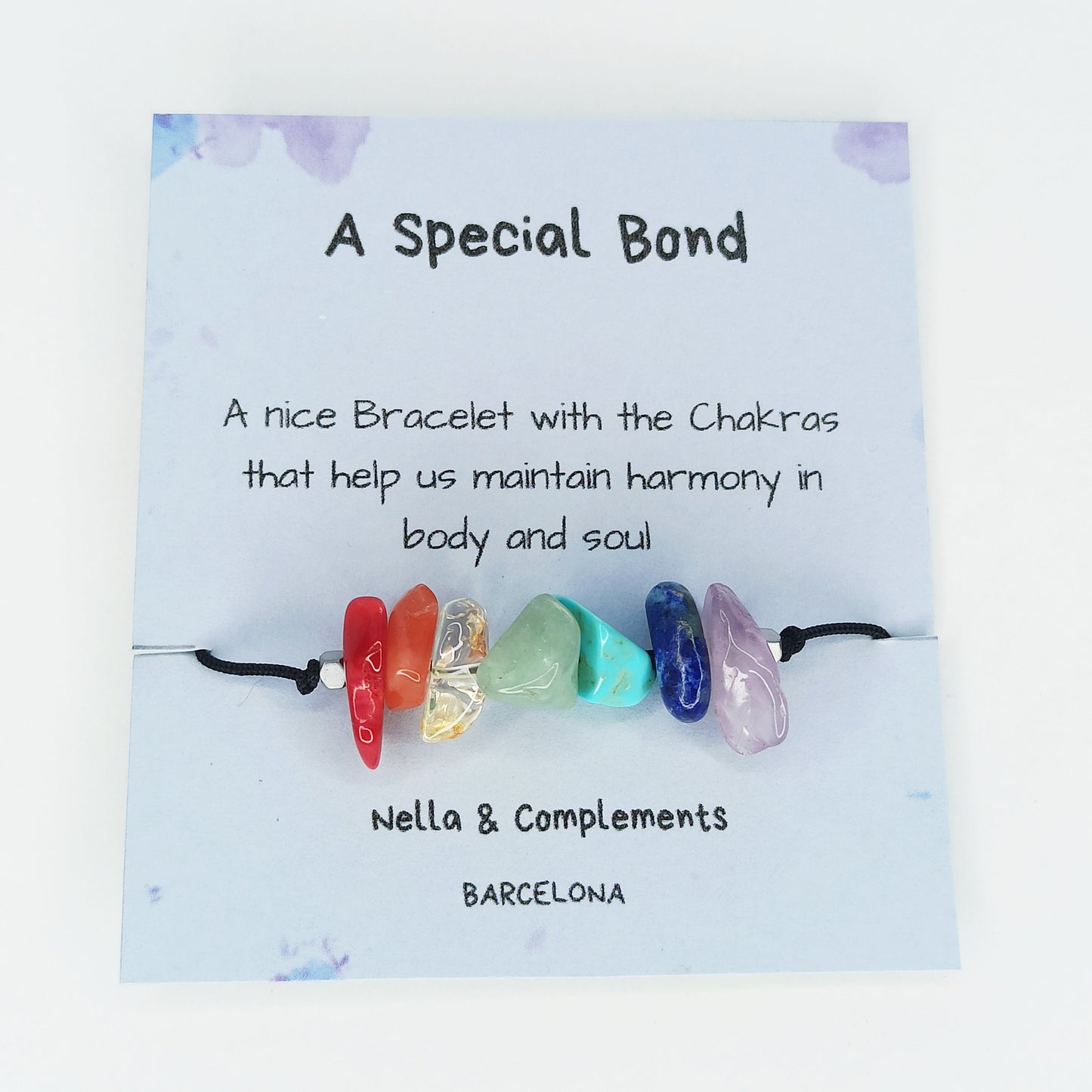 Pulsera 7 chakras con piedras irregulares - NellayComplements #