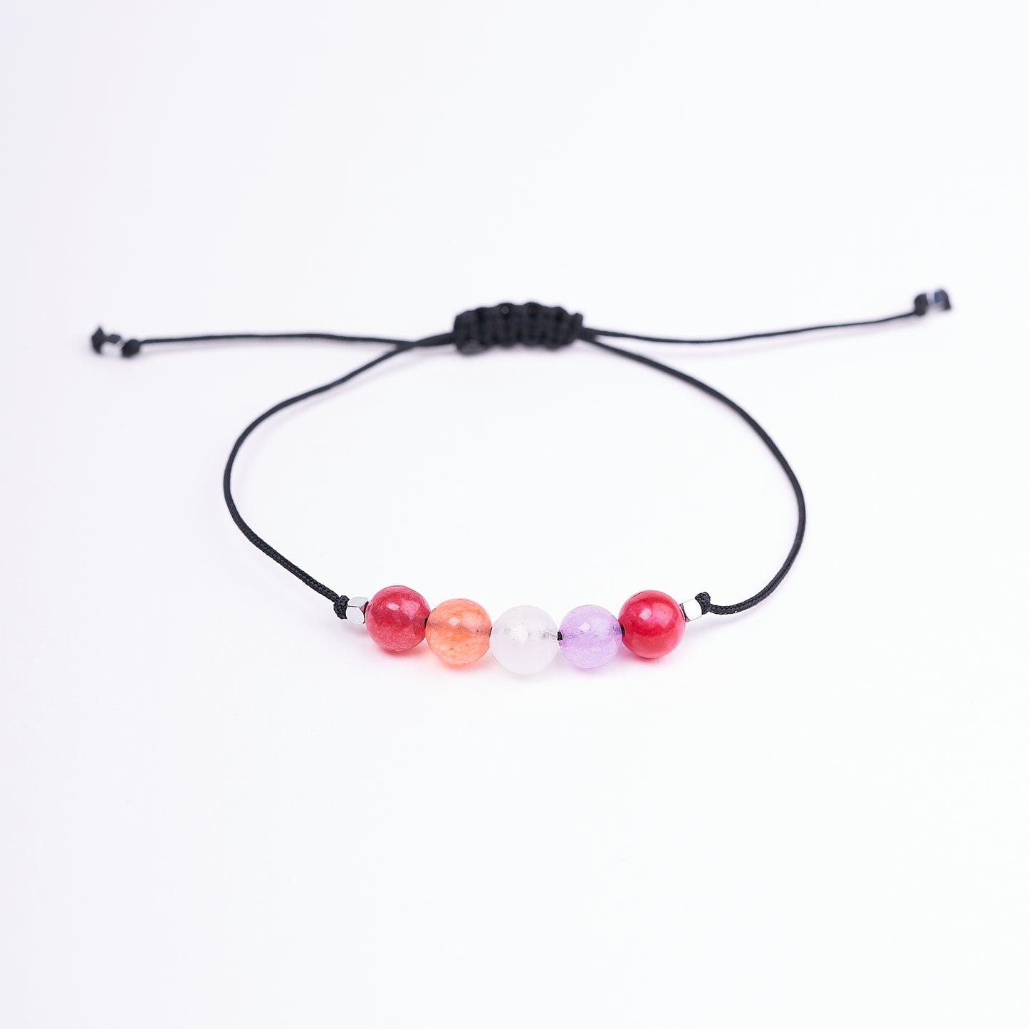 Pulsera de Orgullo Lesbico, agatas naturales - NellayComplements #