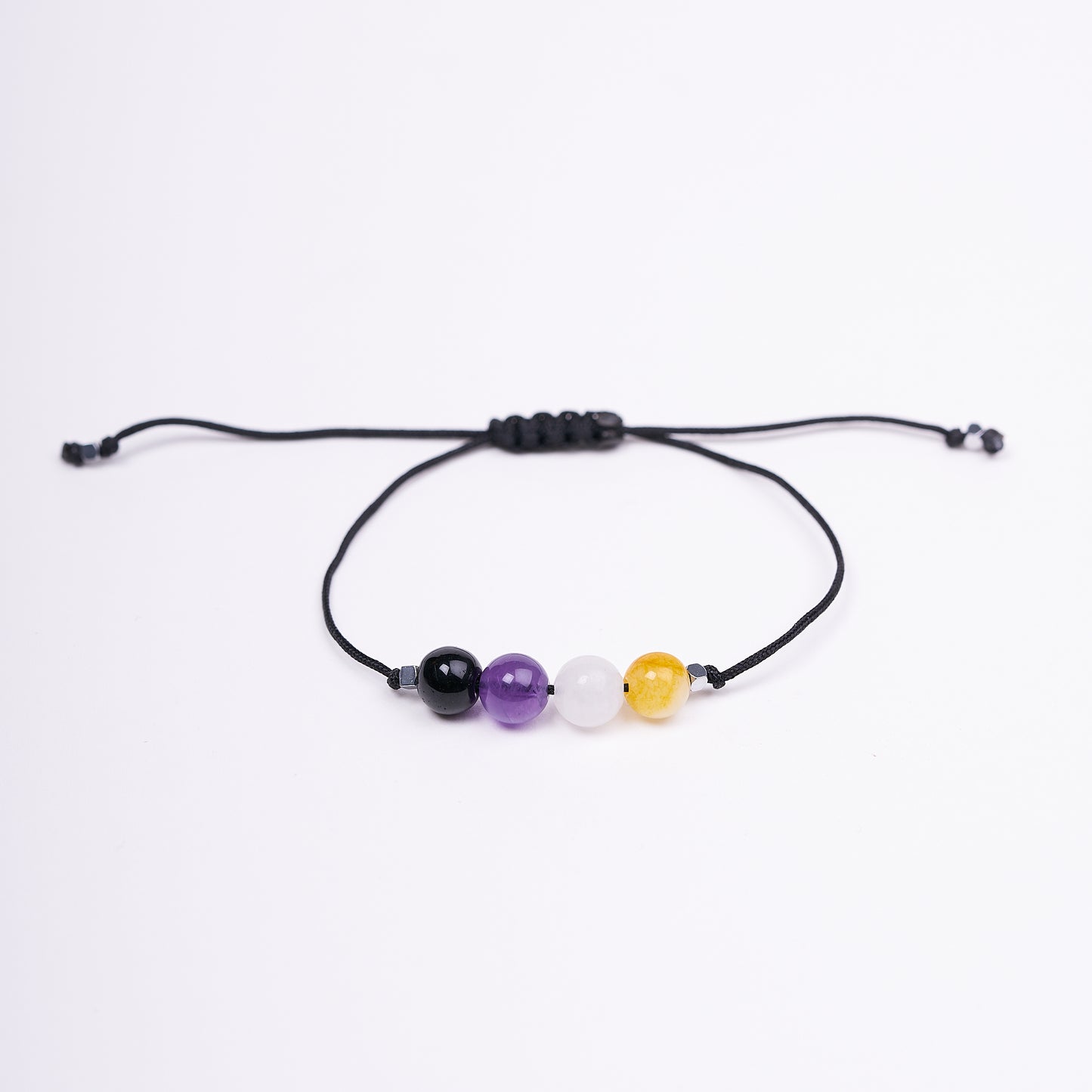 Pulsera de Orgullo No Binaria, agatas naturales. - NellayComplements #