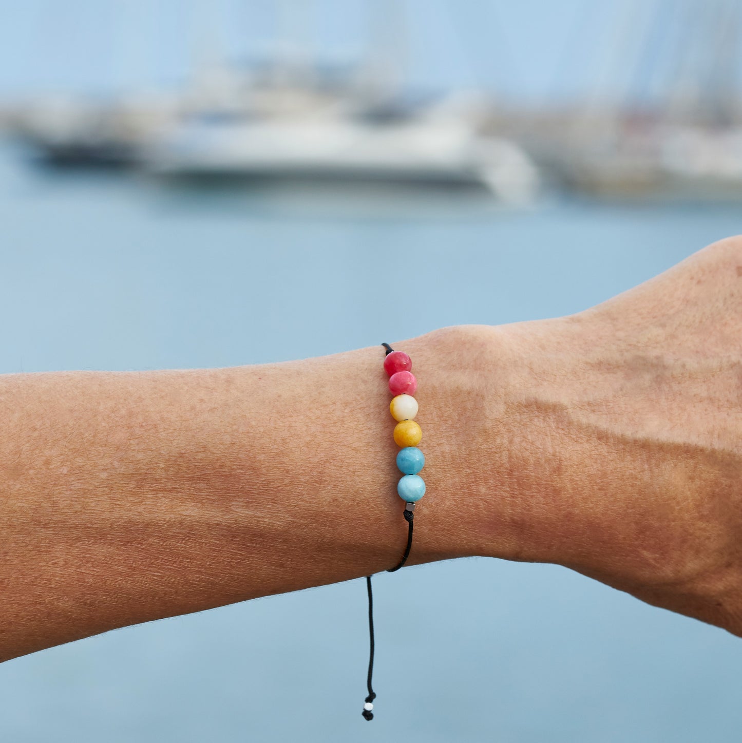 Pulsera de orgullo Pan Sexual, ágatas naturales - NellayComplements #
