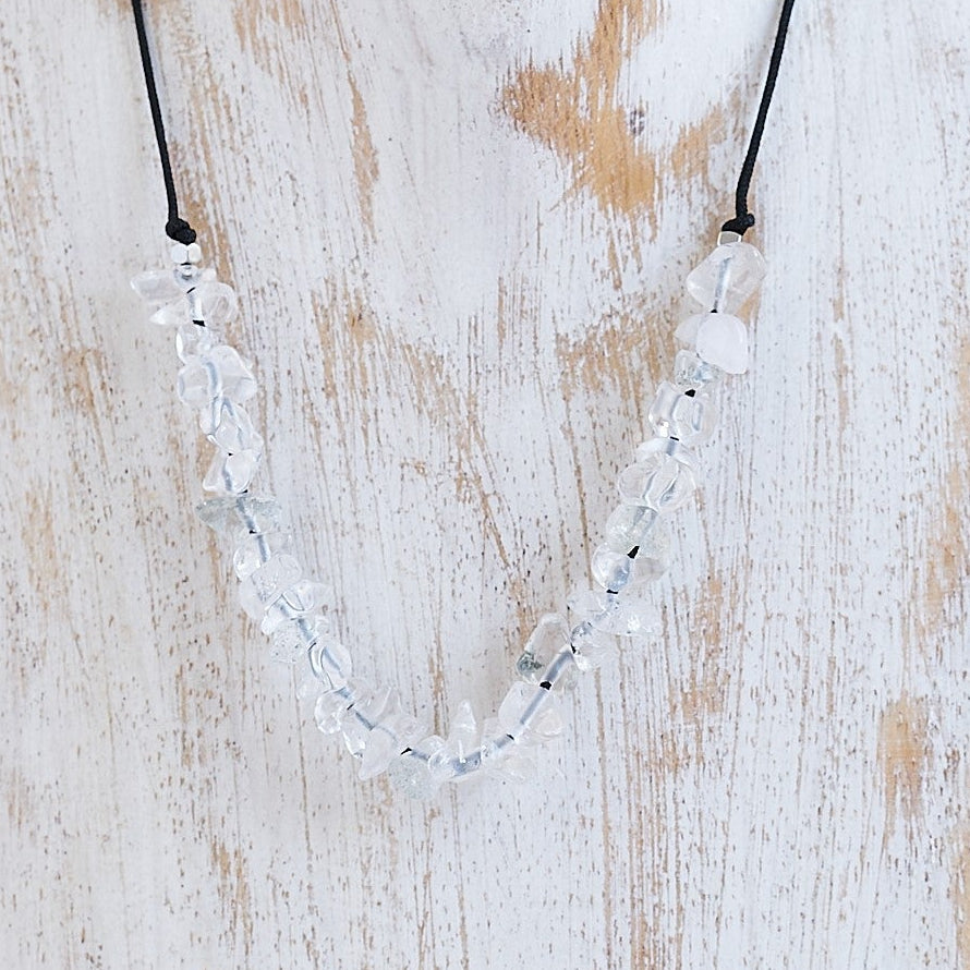 Collar piedras de Cuarzo Cristal | Piedra Natural