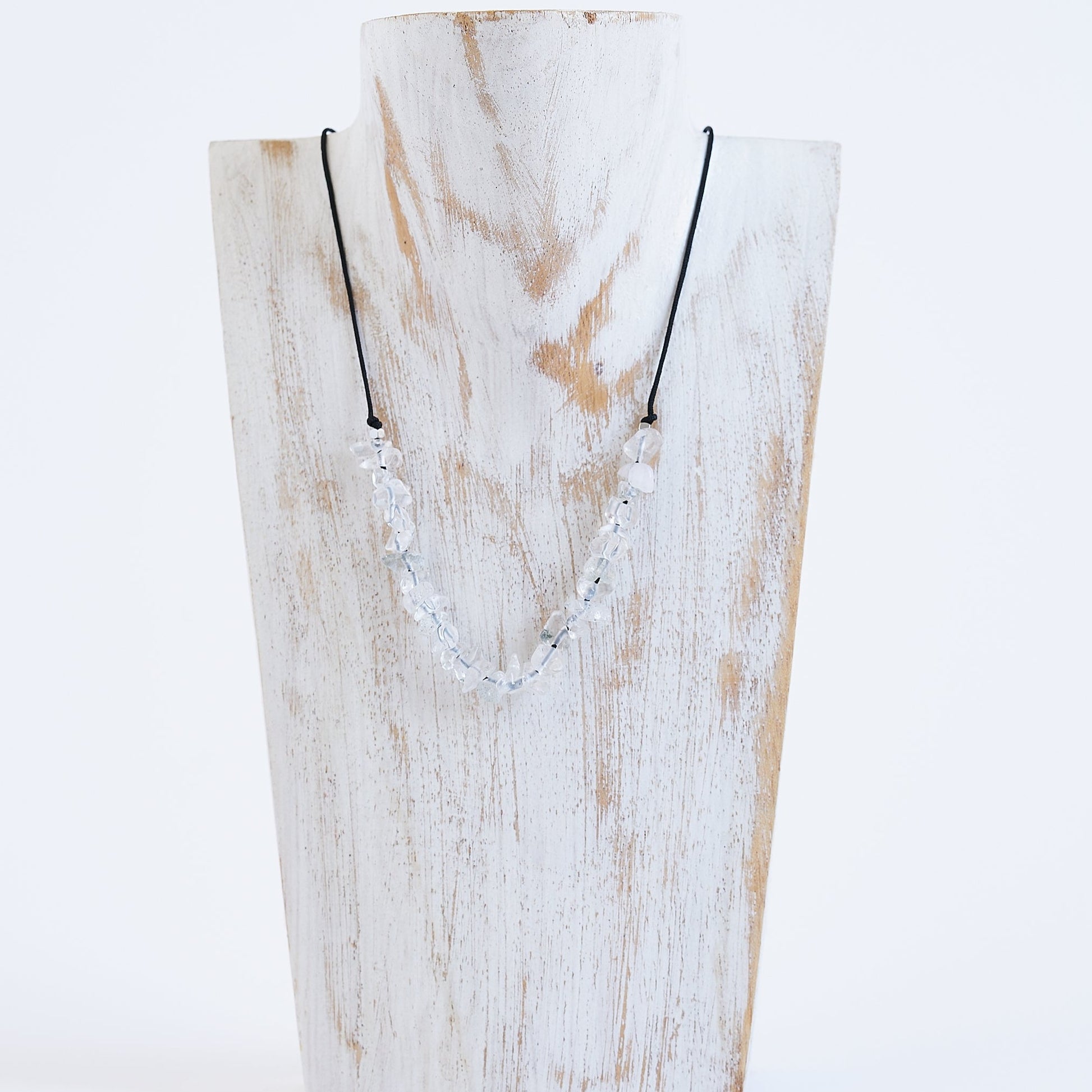 Collar con cuarzo cristal transparente, 