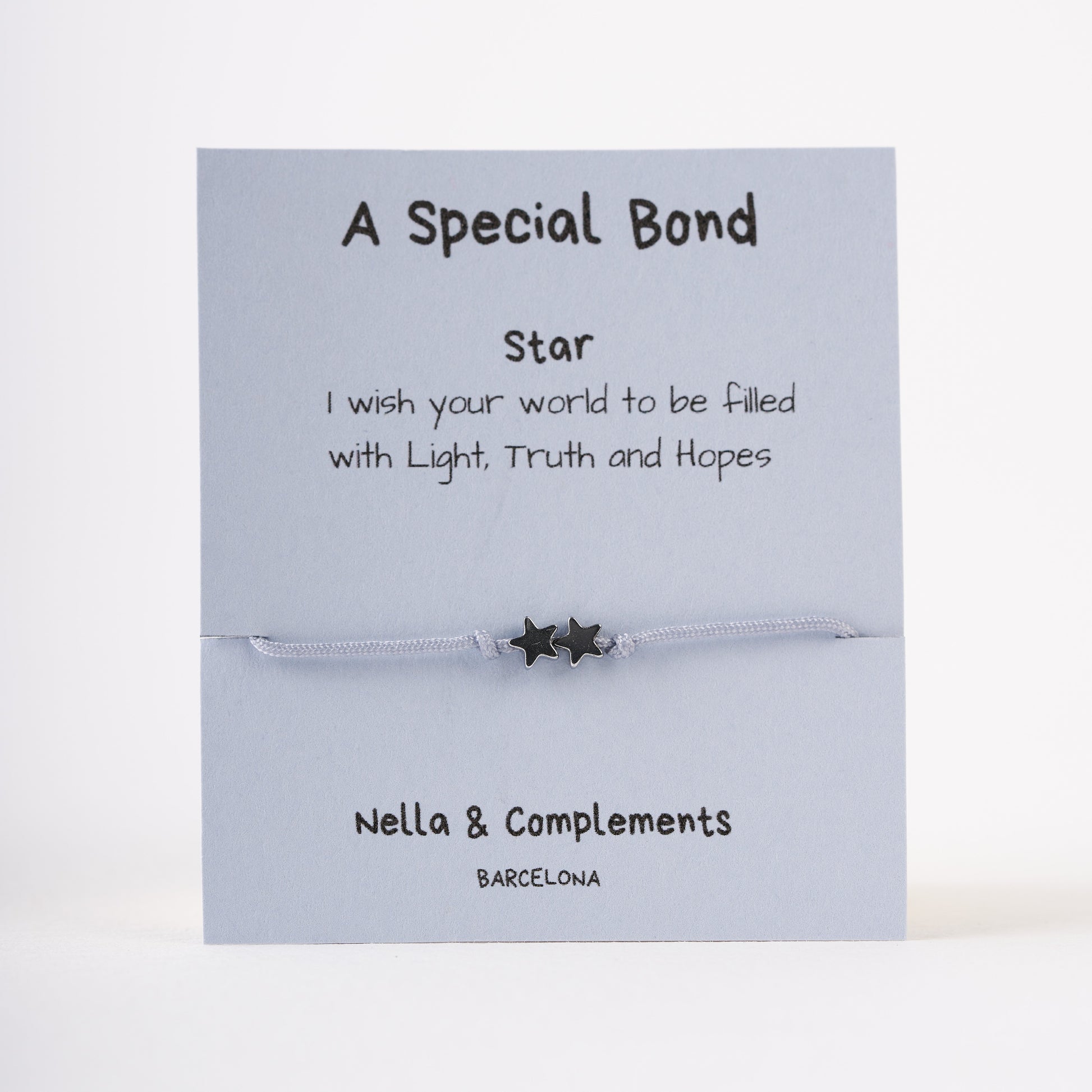 Pulsera de hilo con estrella delicada | Estrella de hematita.