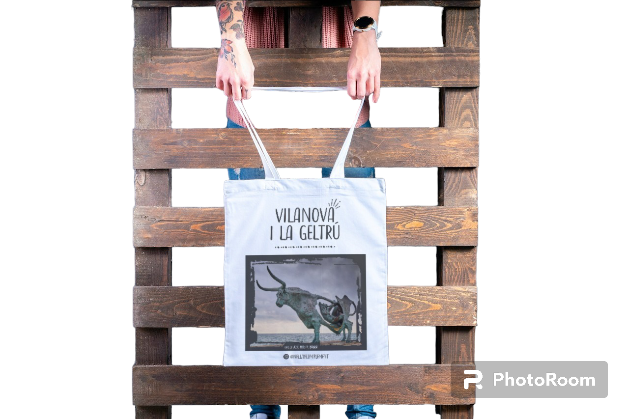 Tote bag con iconos de Vilanova I la Geltrú.