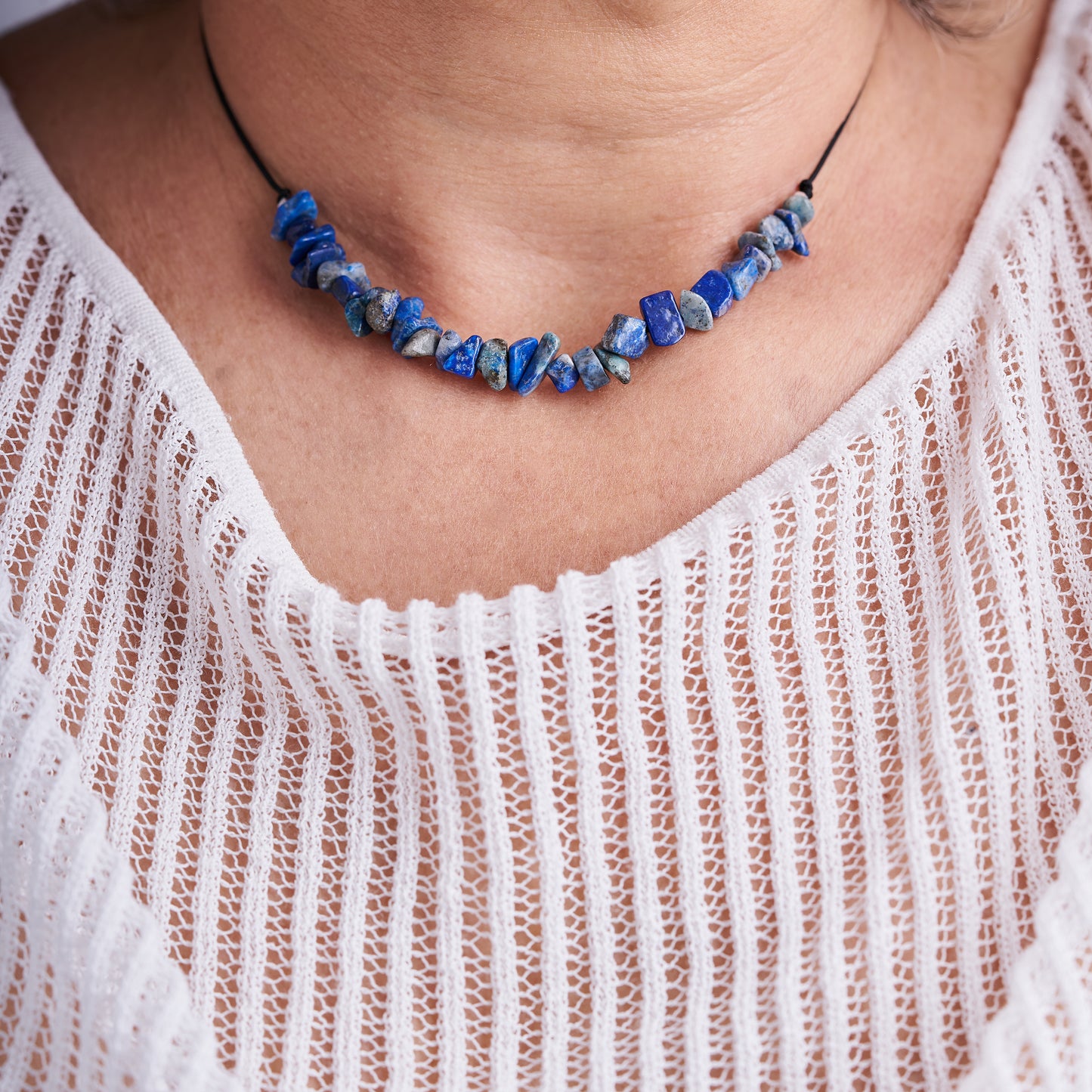 Collar con Lapislazuli, Piedra natural