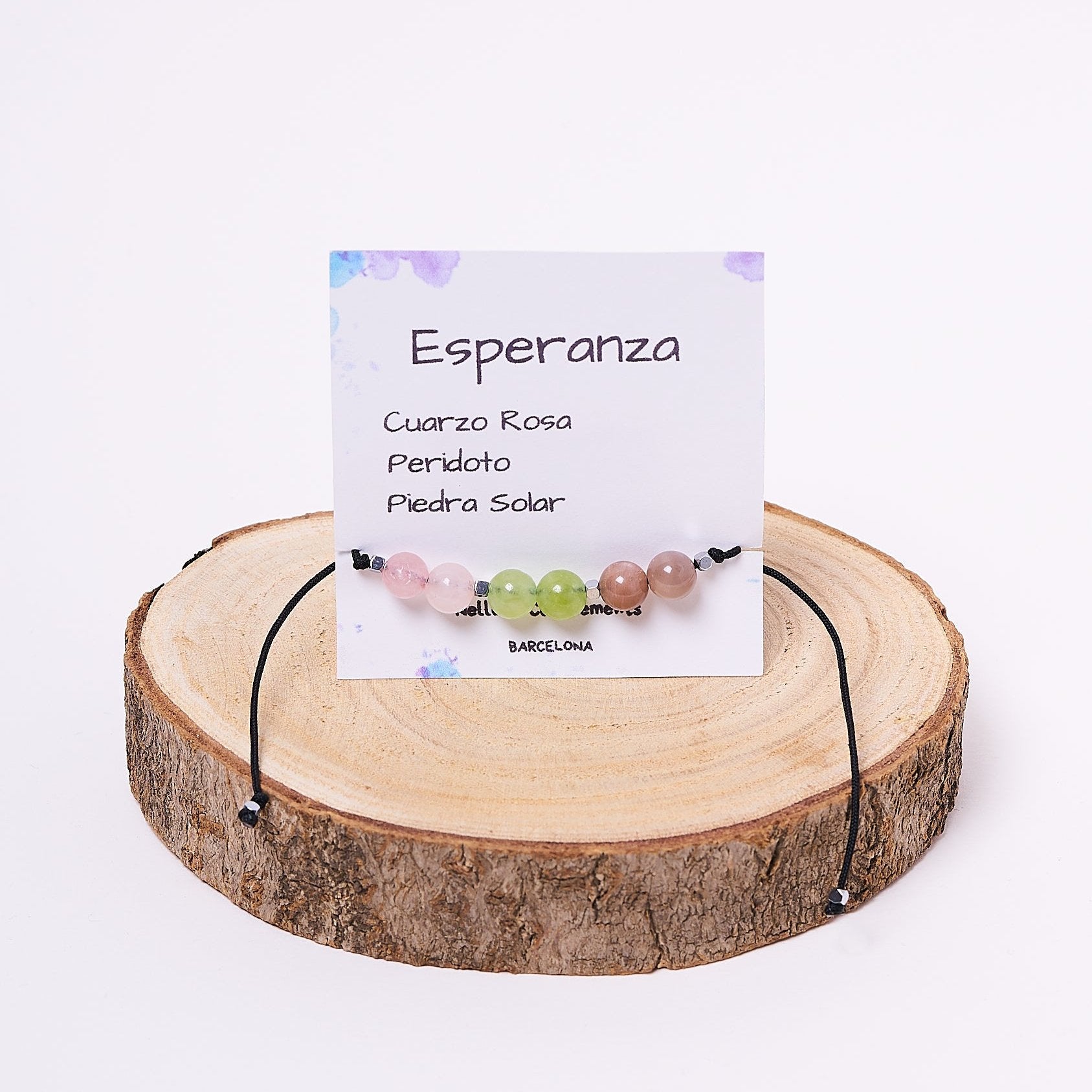 Pulsera hecha a mano con Piedras Naturales para Atraer Esperanza.