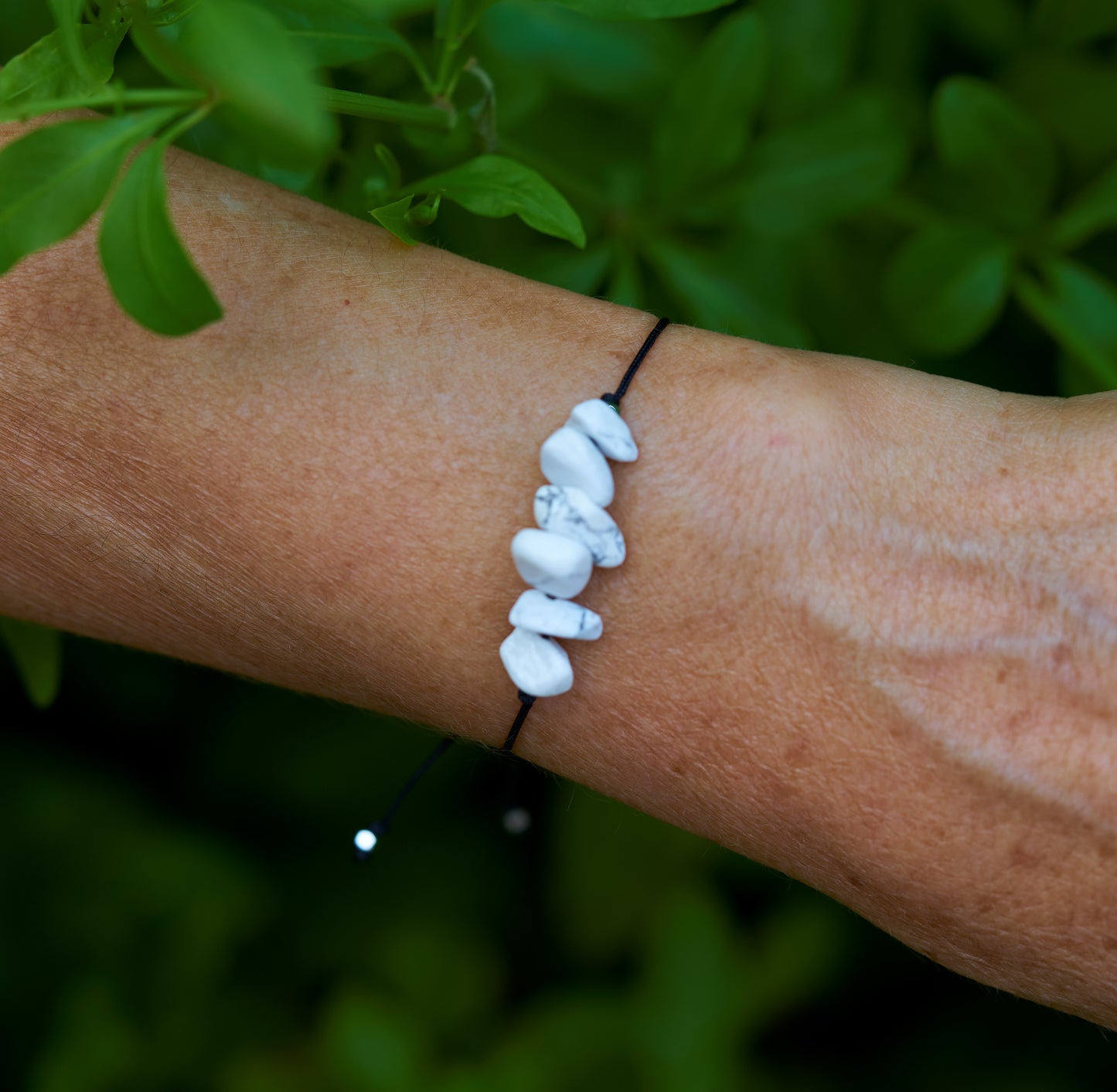 Pulsera Piedras de Howlita blanca | Piedra Natural.