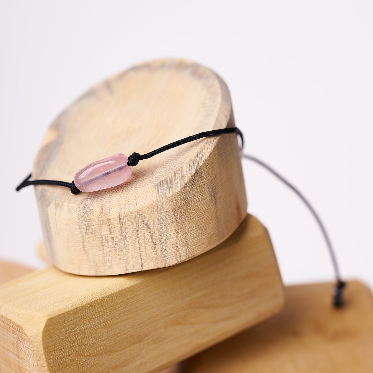 Pulsera con Cuarzo Rosa en solitario