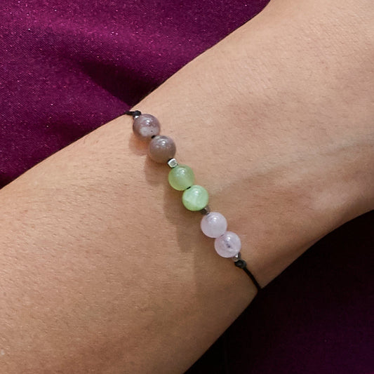 Pulsera hecha a mano con Piedras Naturales para Atraer Esperanza.