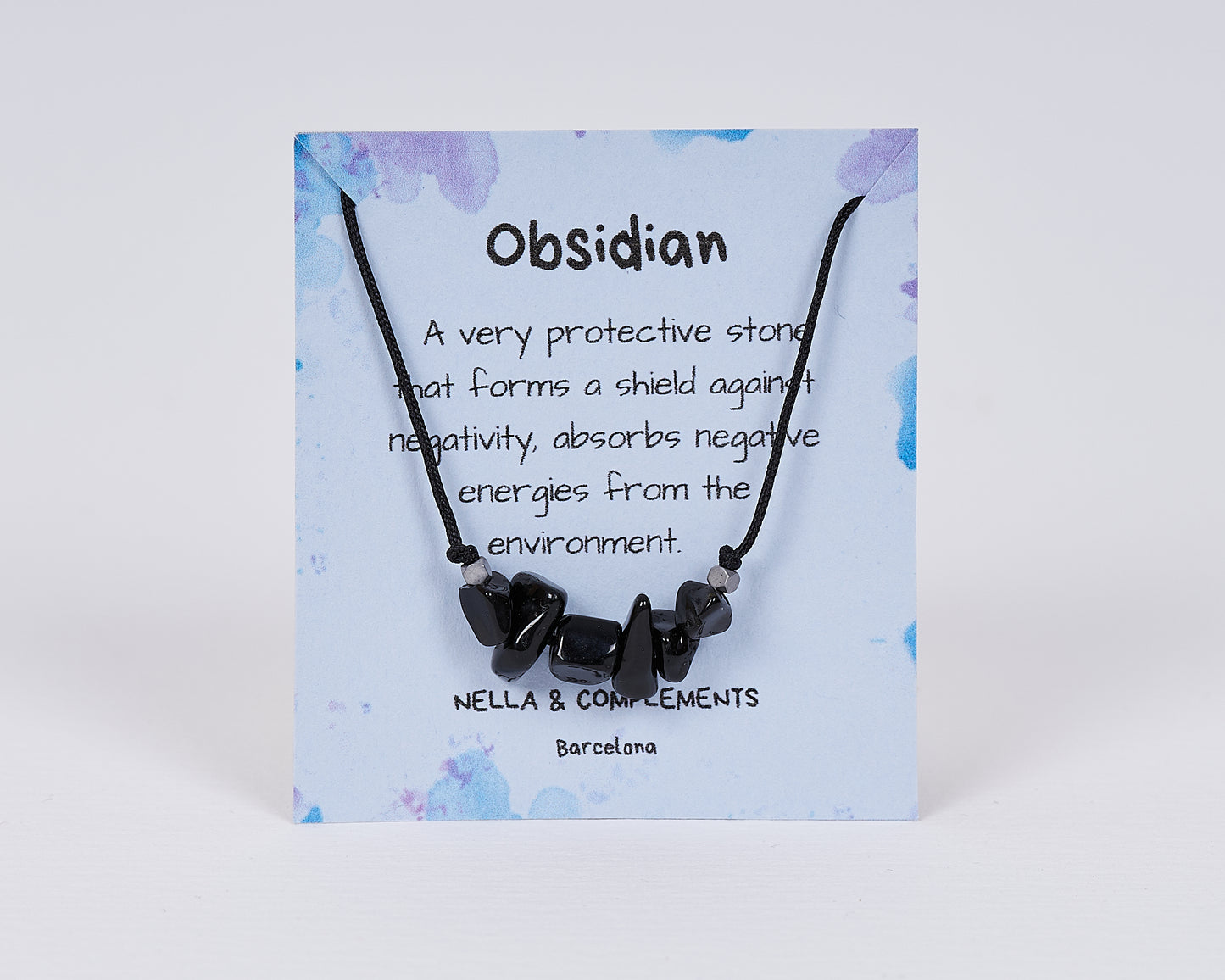 Pulsera de obsidiana natural de proteccion y buena suerte