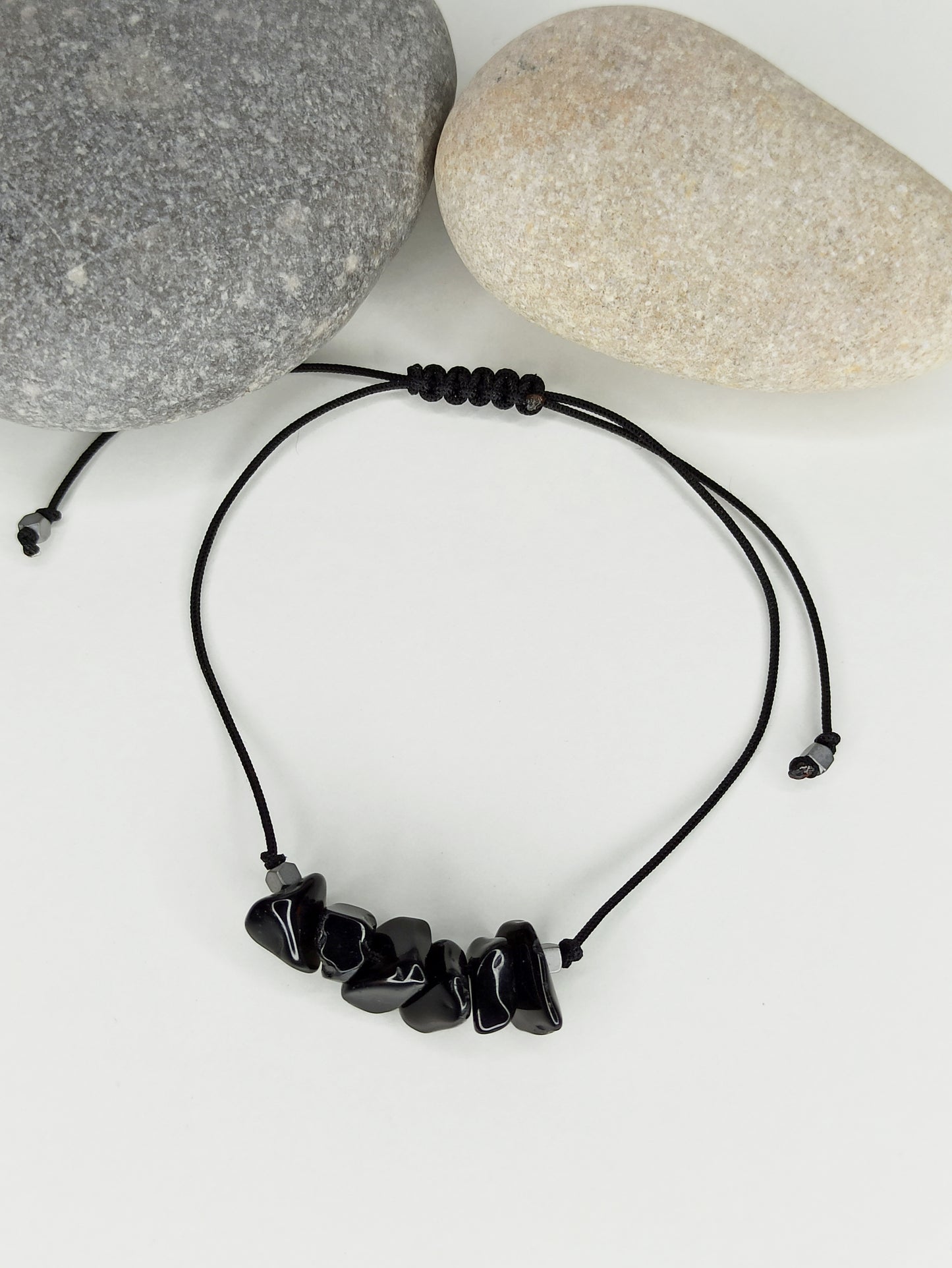 Pulsera de obsidiana natural de proteccion y buena suerte