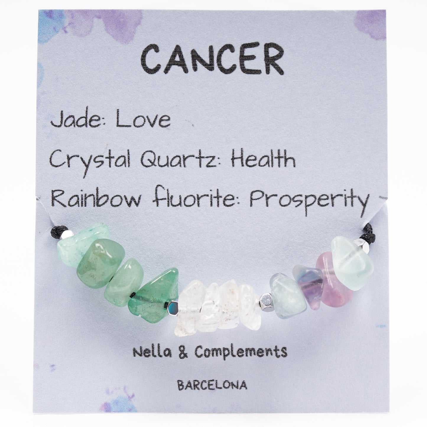 Pulsera piedras del zodíaco Cancer.