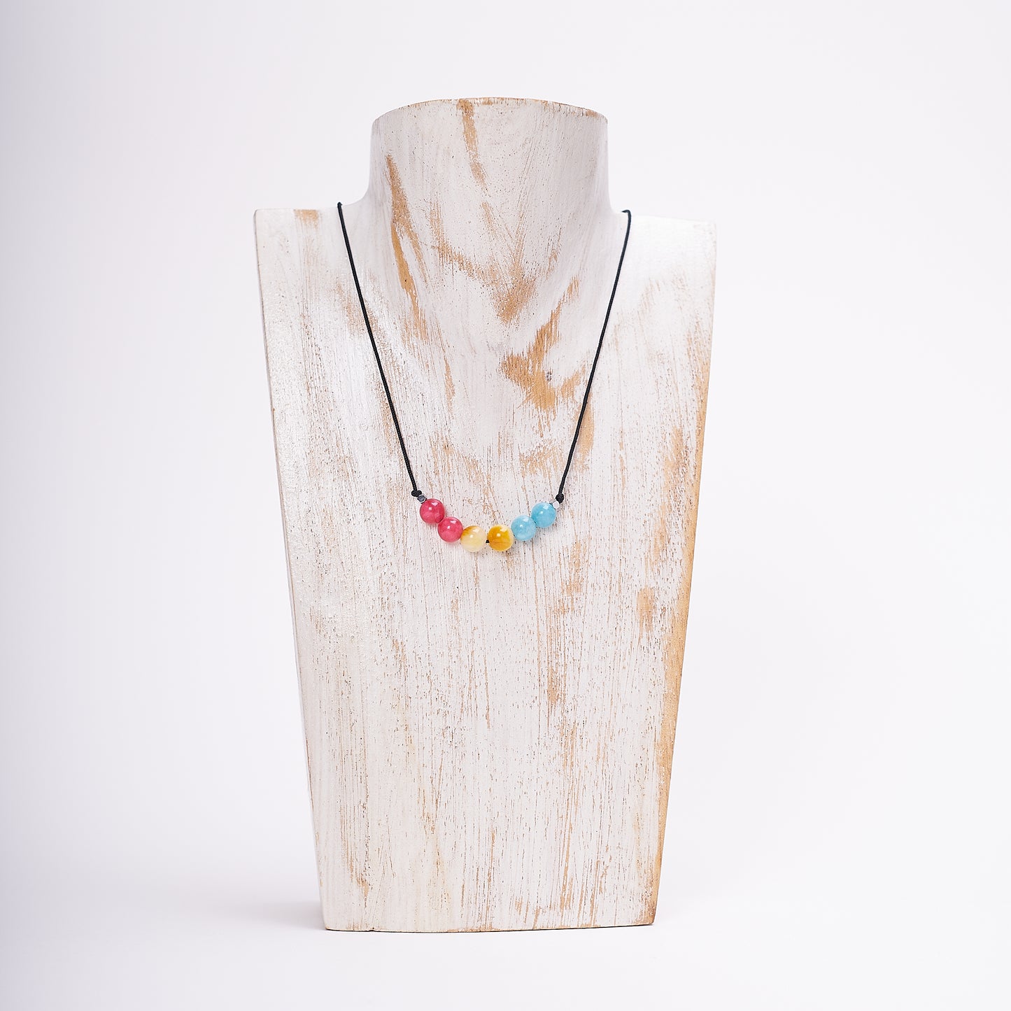 Collar de orgullo Pan sexual con agatas naturales.