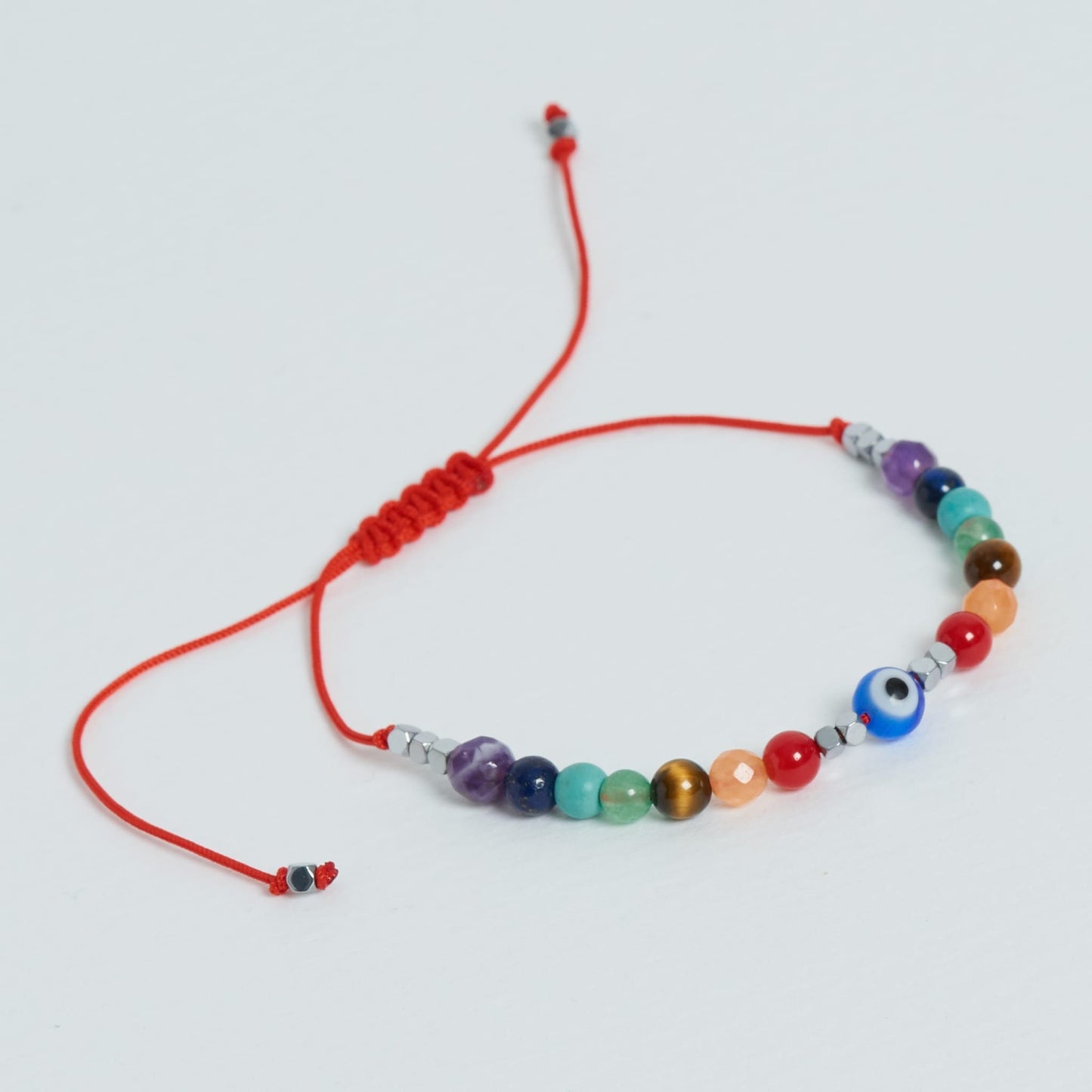 Pulsera 7 chakras y ojo protector