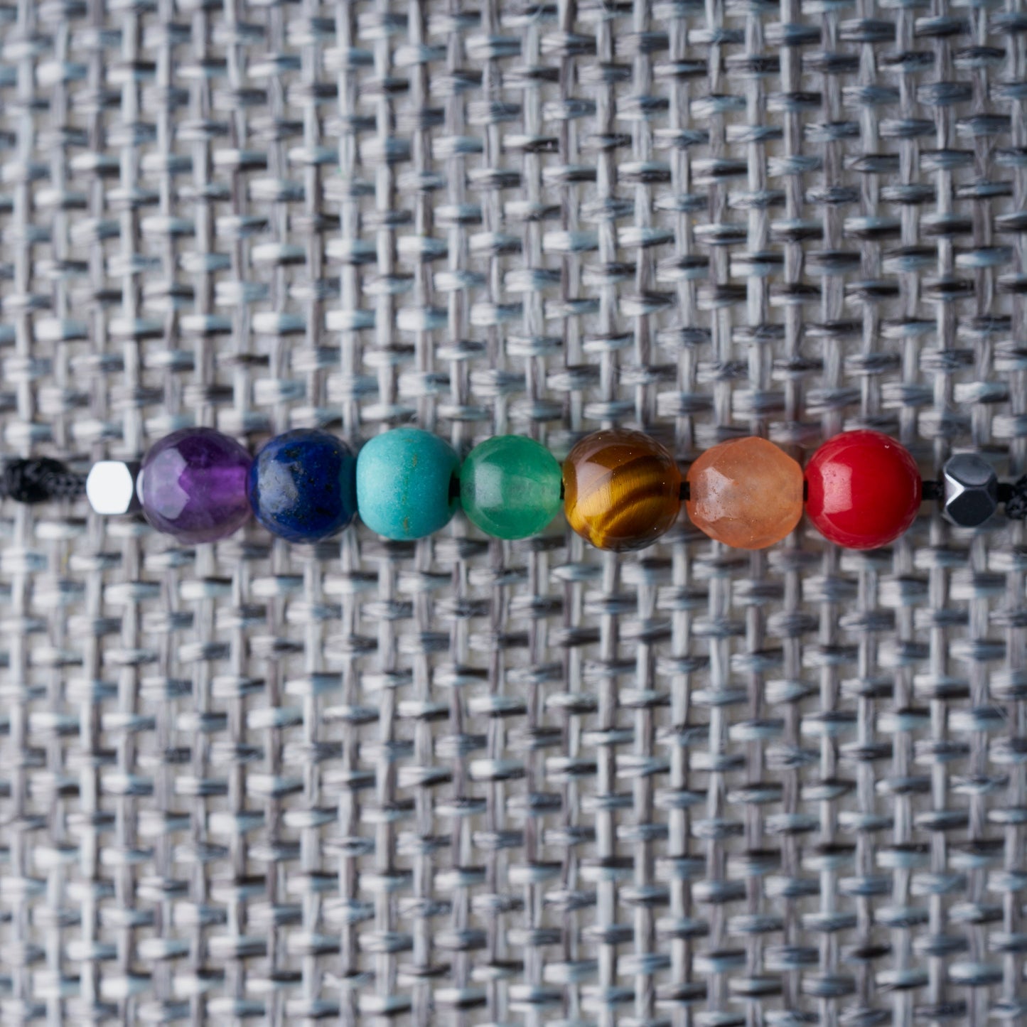 Pulsera 7 chakras con piedras naturales.