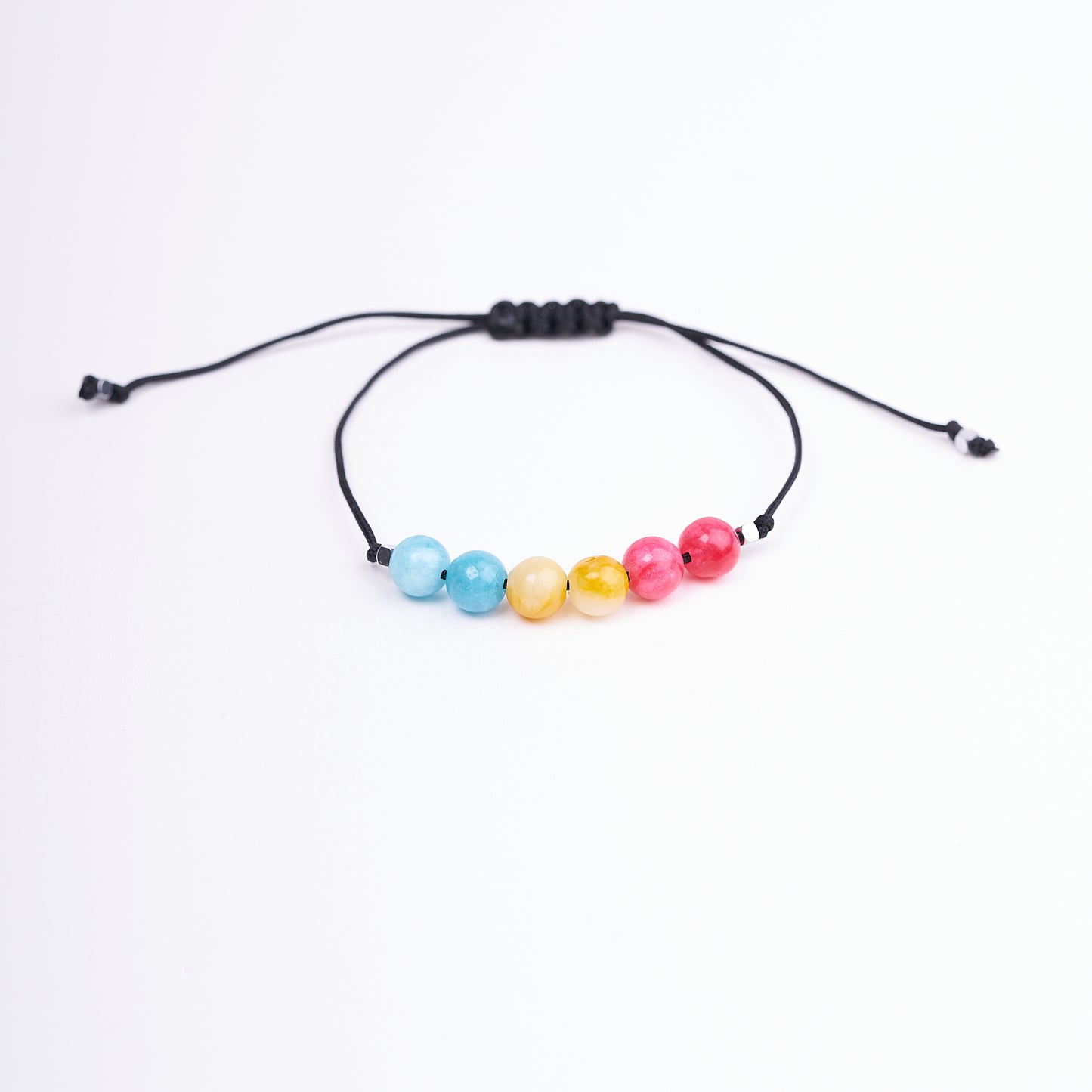 Pulsera de orgullo Pan Sexual, ágatas naturales