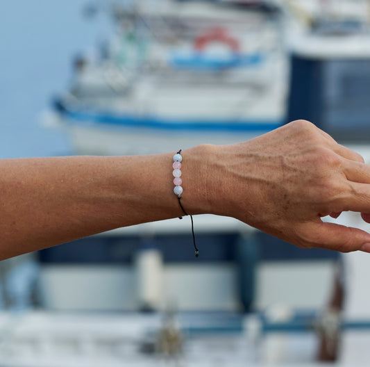 Pulsera de orgullo transgénero, Agata natural